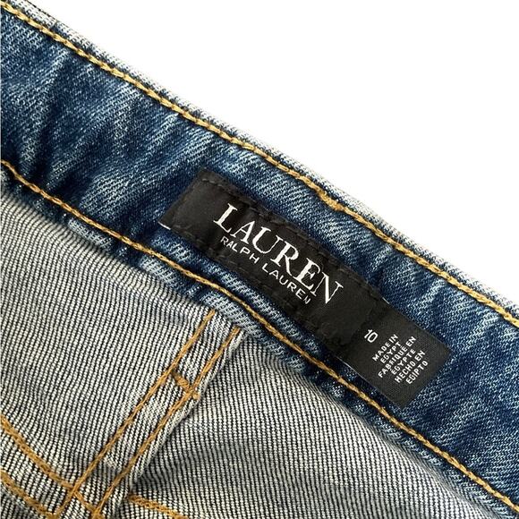 Lauren Ralph Lauren Women’s Jeans High Rise Button fly Blue Size 10 NWT - Picture 11 of 15